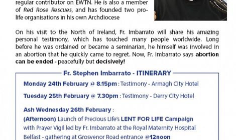 Fr Stephen Imbarrato comes to Ireland!
