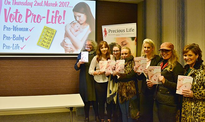"Vote Pro-Life" meeting in Antrim