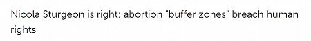 Nicola Sturgeon is right: abortion 