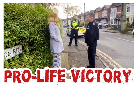 Precious Life welcome Landmark Legal Victory for Pro-Life woman arrested for 