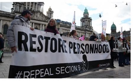 'LIFE CHAIN' at Belfast City Hall commemorates NI abortion anniversary