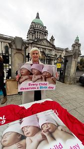Hundreds of pairs of baby shoes convey tragic loss of life brought about by Westminster's unjust Abortion Law says Smyth