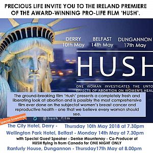 PR: Hush Movie Screening comes to Derry this week