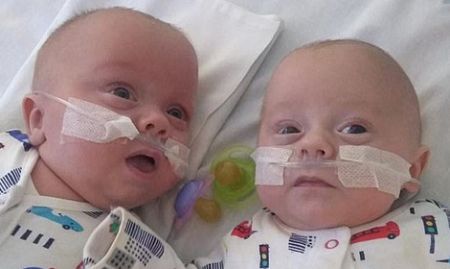 Twin boys born at just 23 weeks defy the odds despite being given 1% chance of survival
