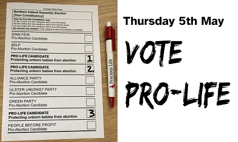 Vote PRO-LIFE on Thursday 5th May