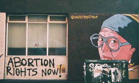 A Belfast Mural Obliterated by the Ugly Face of Abortion