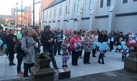 Candlelit prayer vigil takes place in Belfast for Alfie Evans