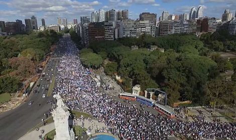 Hundreds of thousands march to protest legalized abortion in Argentina