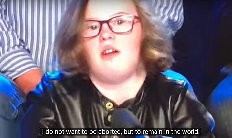 Teen with Down’s Syndrome Challenges Merkel on Live TV With Late-Term Abortion Question