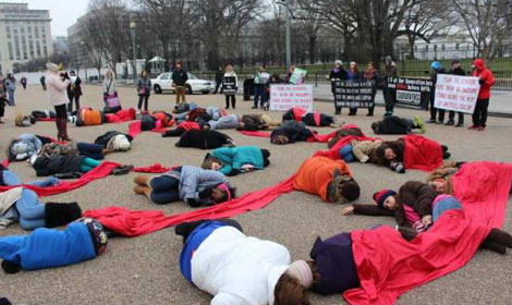 57 pro-life youth hold die-in on White House lawn