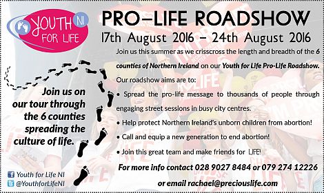 Youth for Life NI - SUMMER ROADSHOW - 17th - 24th August