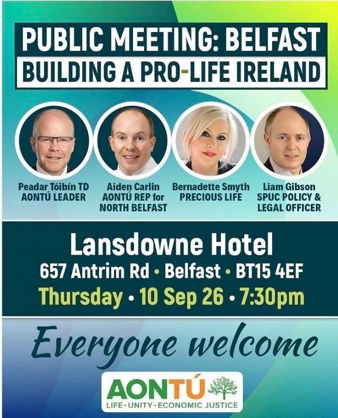 Aontú Public Meeting - BUILDING A PRO-LIFE IRELAND